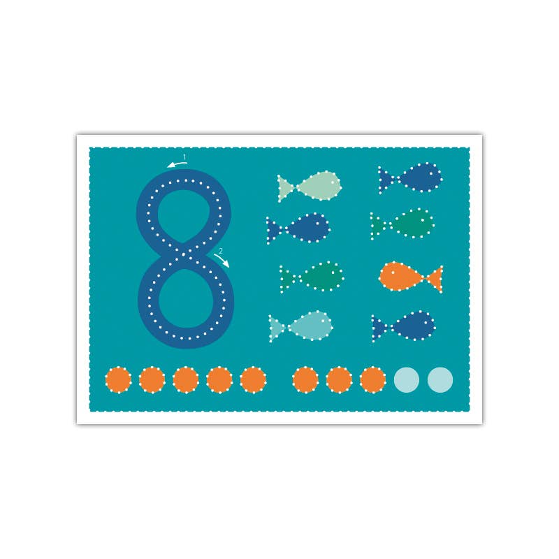 Familienmomente - Vente Kit de bricolage – enfant - Set créatif Nombres à piquer10