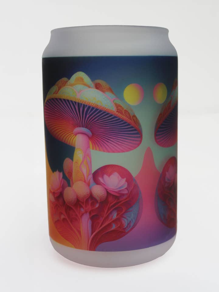 Frosted Mushroom Glass, sold individually for wholesale by Into Sunrise