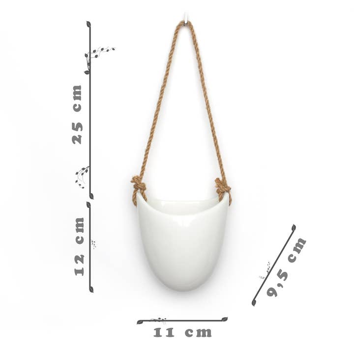 Kazai - Wholesale Hanging Planter - Kazai® wall vases set of 3 white ceramic | shine2