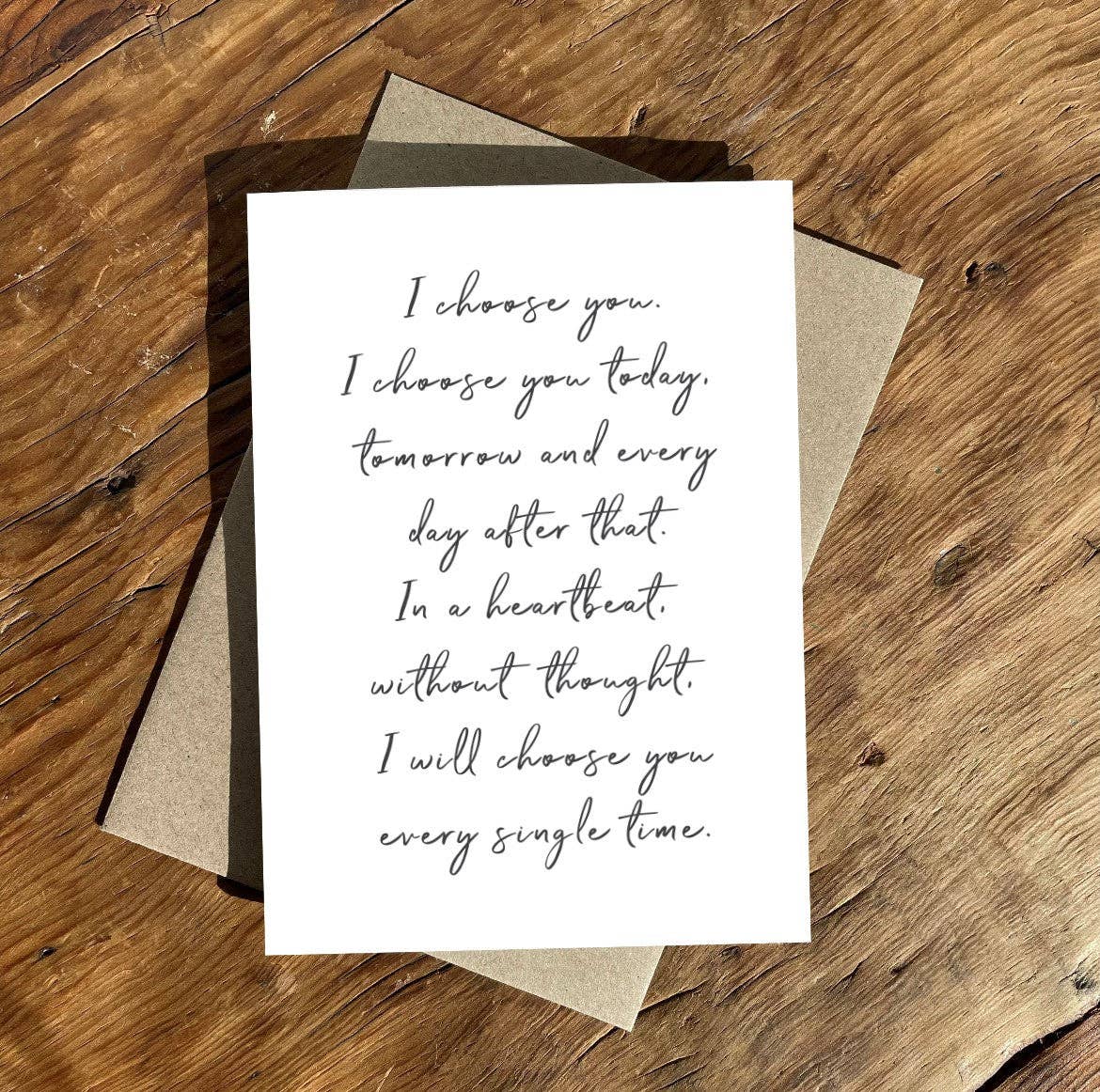 To & From Cards – Engroshandel Kærlighedskort – Jeg vælger dig2