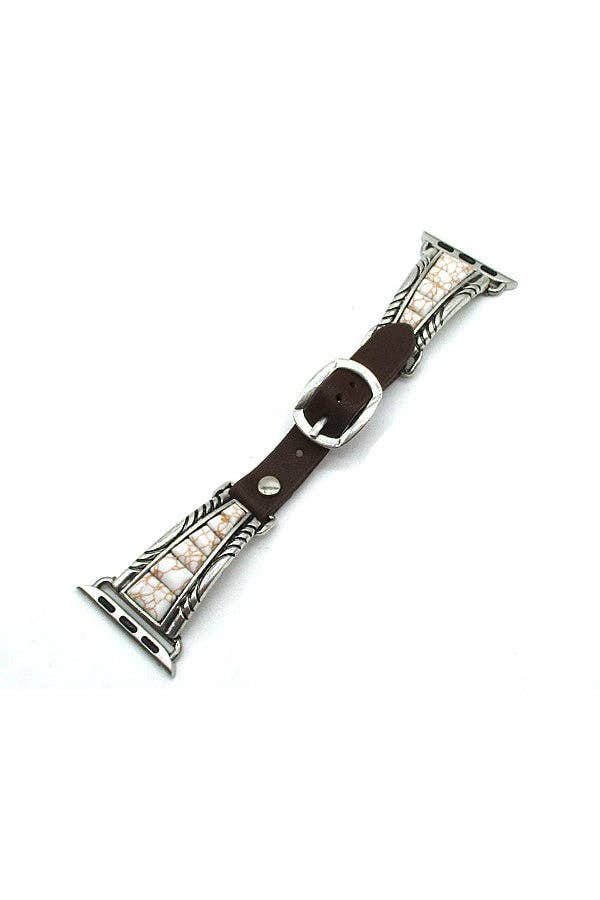 Snowing West - Vente Bracelet de montre – femme - BRACELET DE MONTRE APPLE EN PIERRE TURQUOISE OCCIDENTALE1