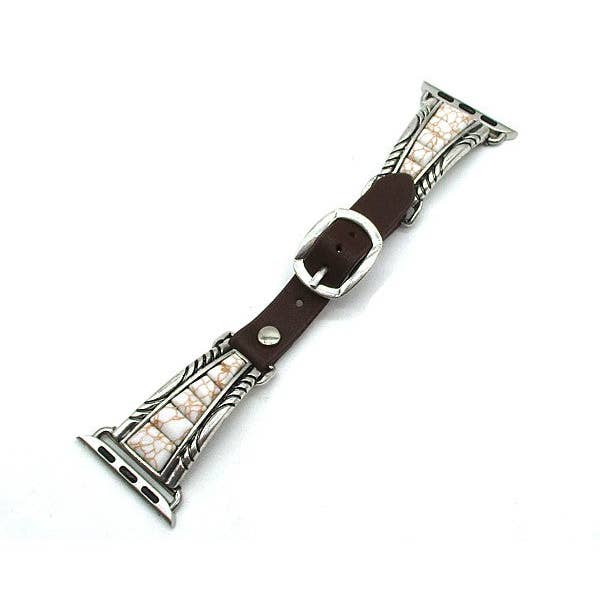 Snowing West - Vente Bracelet de montre – femme - BRACELET DE MONTRE APPLE EN PIERRE TURQUOISE OCCIDENTALE1