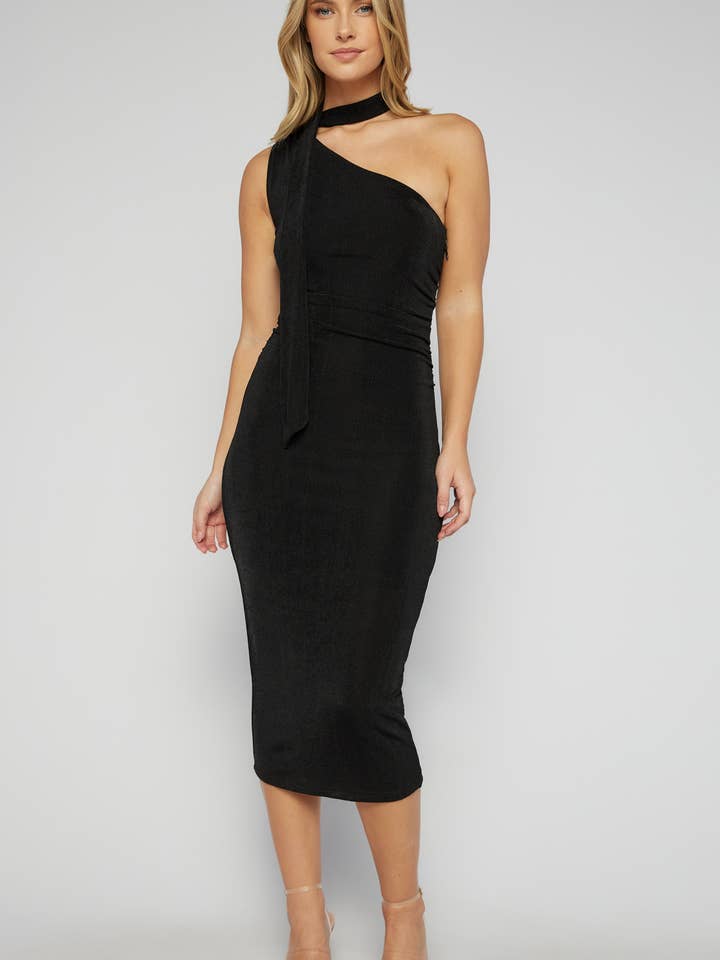 Slinky Rüschenkleid mit Halsausschnitt für den Großhandel von Style State Wholesale