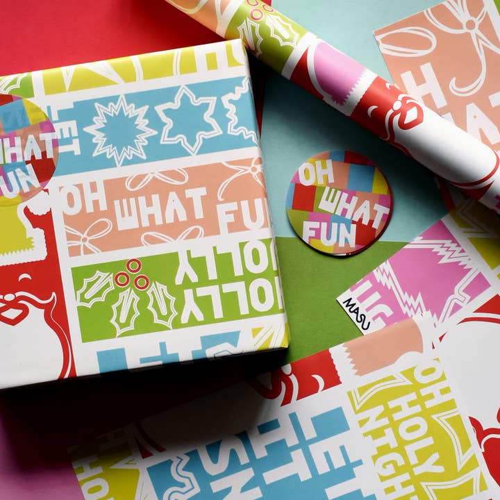 MASU - Wholesale Flat Wrap - Oh What Fun Christmas Wonderland Recycled Wrapping Paper6