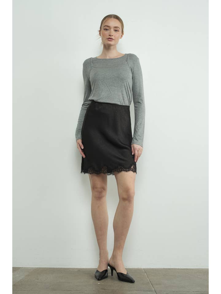 Aaron & Amber - Wholesale T-Shirt - Women's - MAT3127 TWO FER TANK LONG SLEEVE TOP12