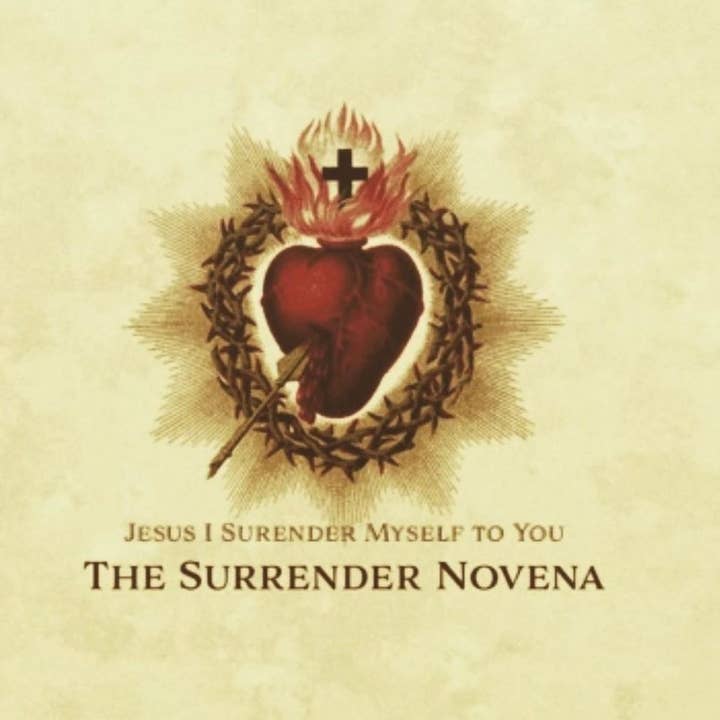 The Retro - a Full of Grace USA Company - Wholesale Religious Card - Surrender Novena SPANISH Trifold Holy Card (LARGE FONT)1