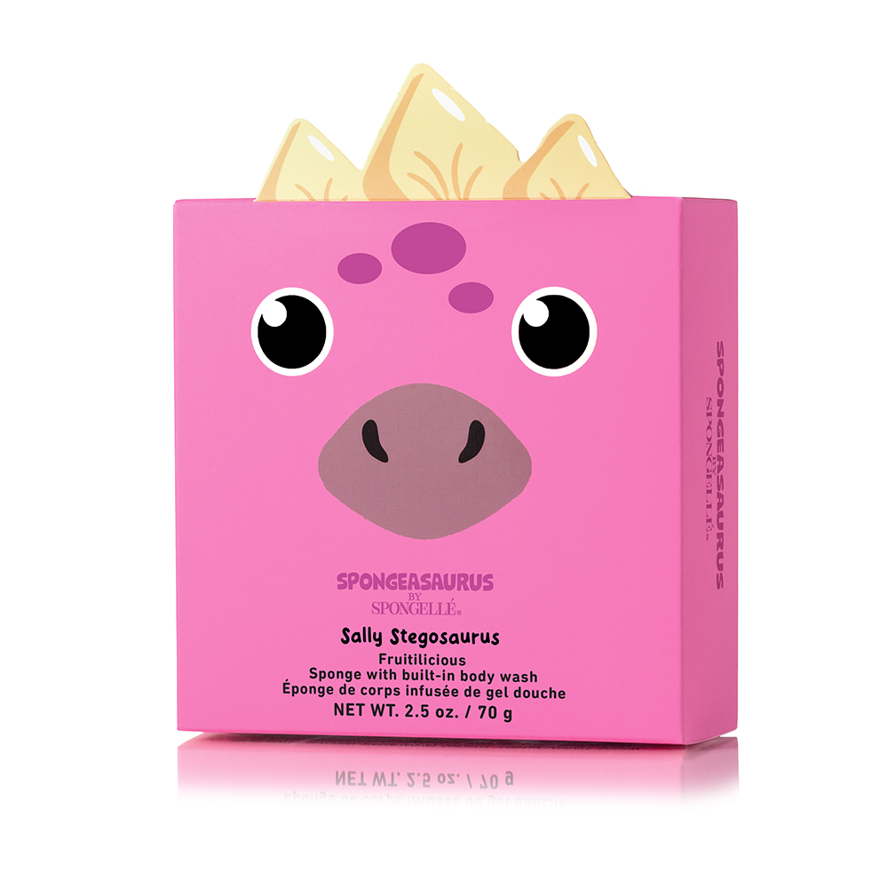 Spongellé | Valentines Day Gifts | Easter Gifts - Wholesale Sponge - Kids & Baby - Sally Stegosaurus Spongeasaurus (New Packaging) | Dinosaurs 2