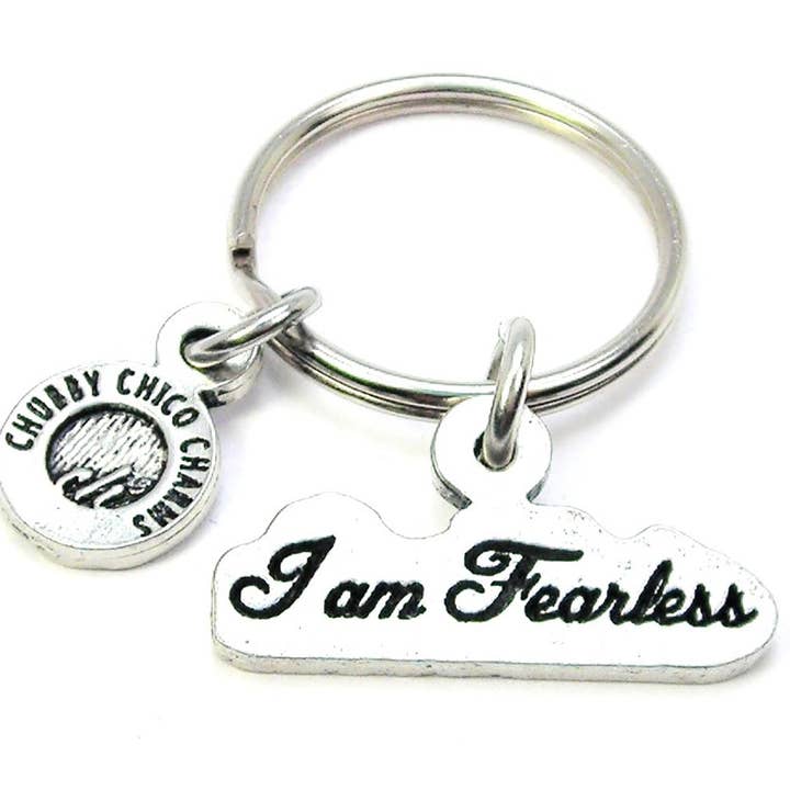 Chubby Chico Charms - Wholesale Keychain - Women's - I Am Fearless Key Chain Positivity Inspiration Expressions