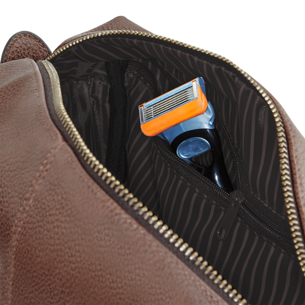 Logo Free Clothing – wholesale Toiletry bag – Unisex – Quadra NuHide® Washbag | 2 Litre Capacity | Faux Leather | Tan or Black | One Size7