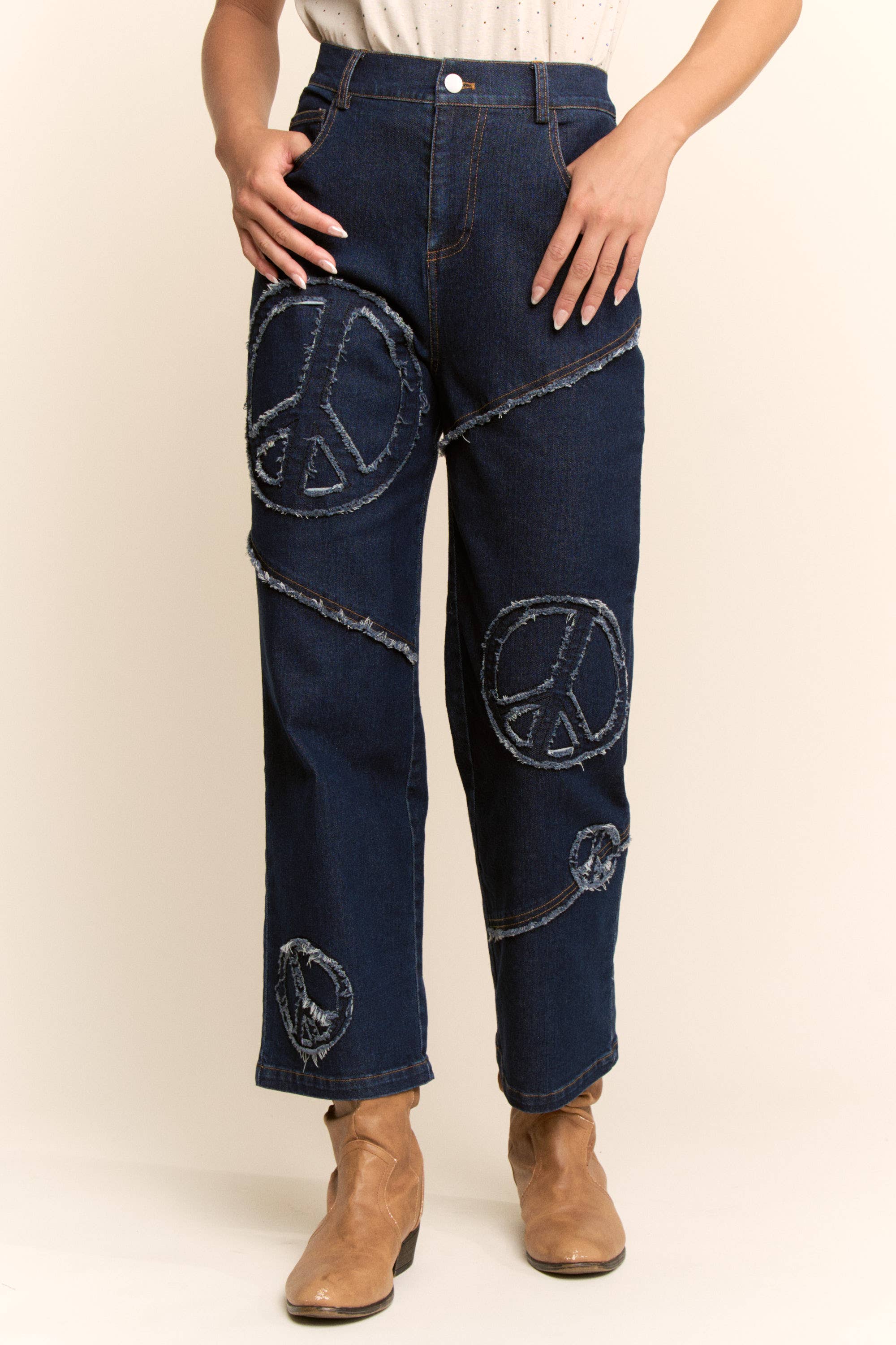 Davi & Dani – wholesale Byxor - Dam – DENIM RAKA BYXOR MED LITE STRETCH12