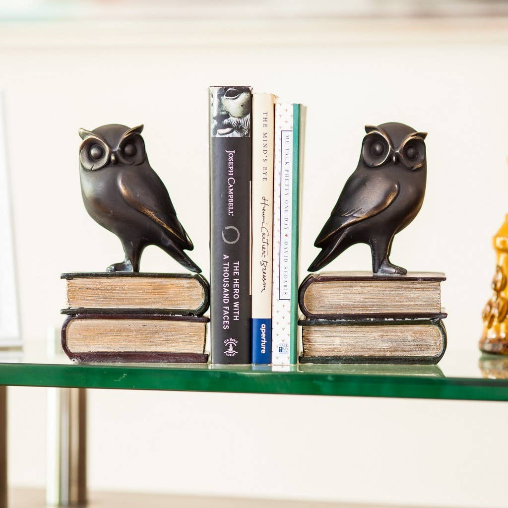 Danya B - Wholesale Bookend - Owl on Books Bookend Set2