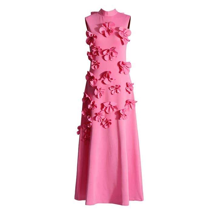 Sanyao Fashion - Wholesale Dress - Women's - SY165 Handmade 3D Floral Dress - Autumn Elegance