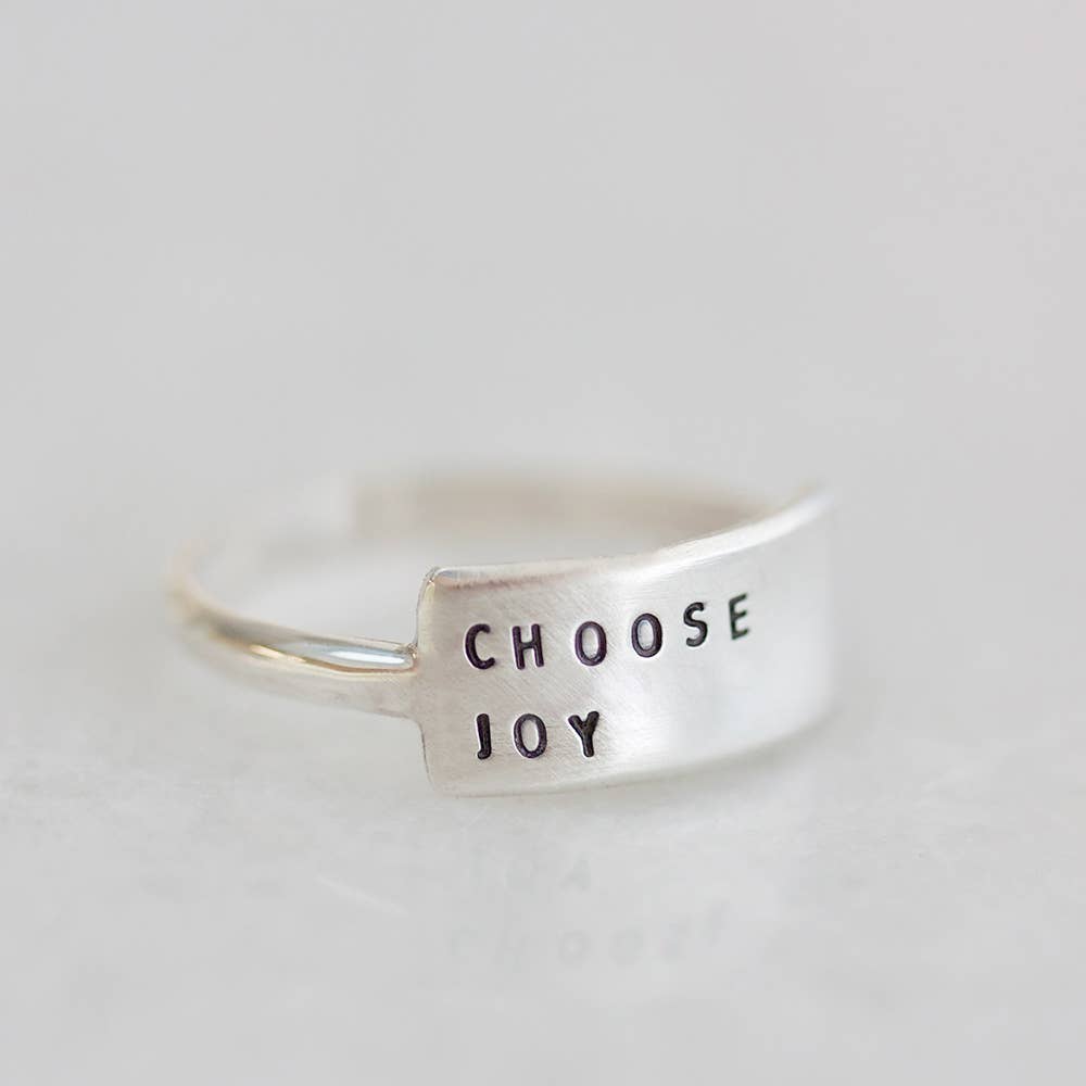 Christina Kober Designs - Wholesale Band/Stacked Ring - CHERISHED RING | inspirational stamped statement ring1