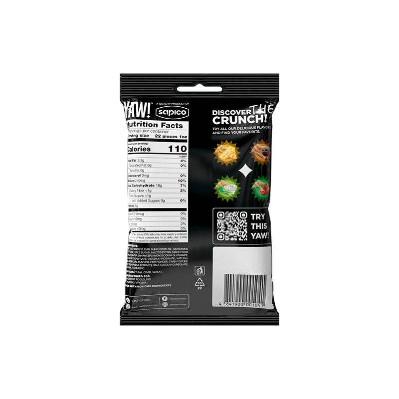 YAW snacks - Wholesale Puffed Snack - YAW! Crab Flavored Baked Baguette Bites Snack 2oz1