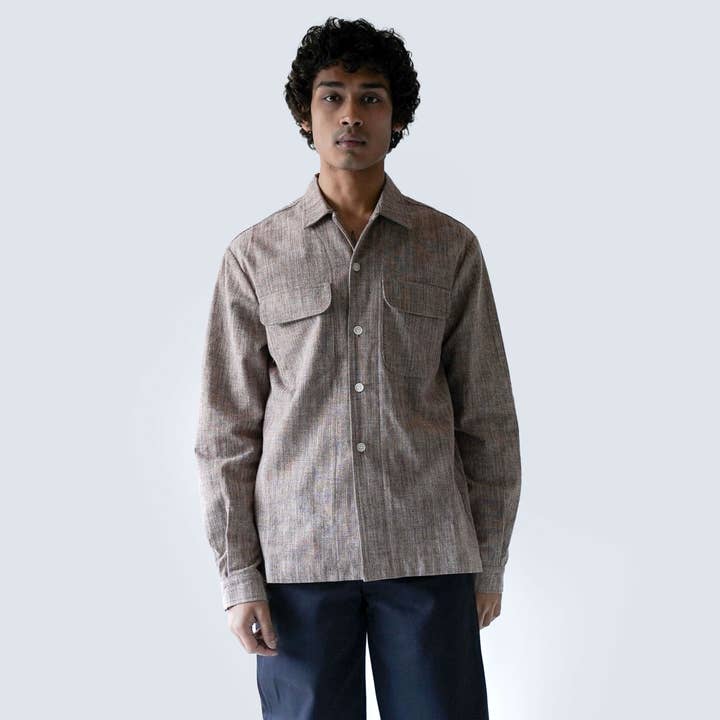 Cantonment Shirt (Brown Tweed) for wholesale by Of—No Nation
