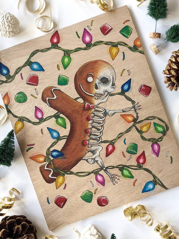 Gingerbread Skeleton for wholesale by Unstrung Studios