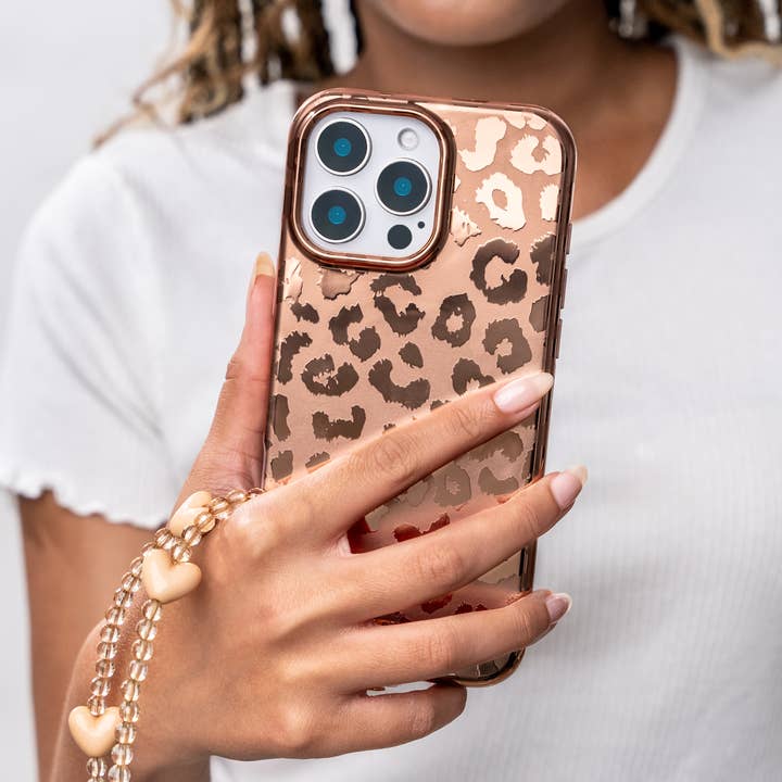 VELVET CAVIAR - Wholesale Phone Case - Women's - iPhone 16 MagSafe Case - Bronze Chrome Leopard