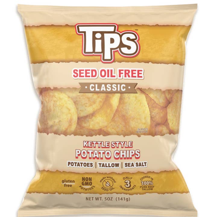 TIPS - Tallow Potato Chips Original - Sea Salt for wholesale by TIPS Chips