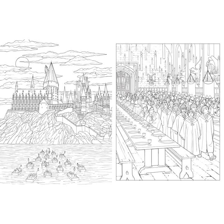 Insight Editions - Vente Livre de coloriage – adulte - Harry Potter : Poudlard : un livre de coloriage officiel