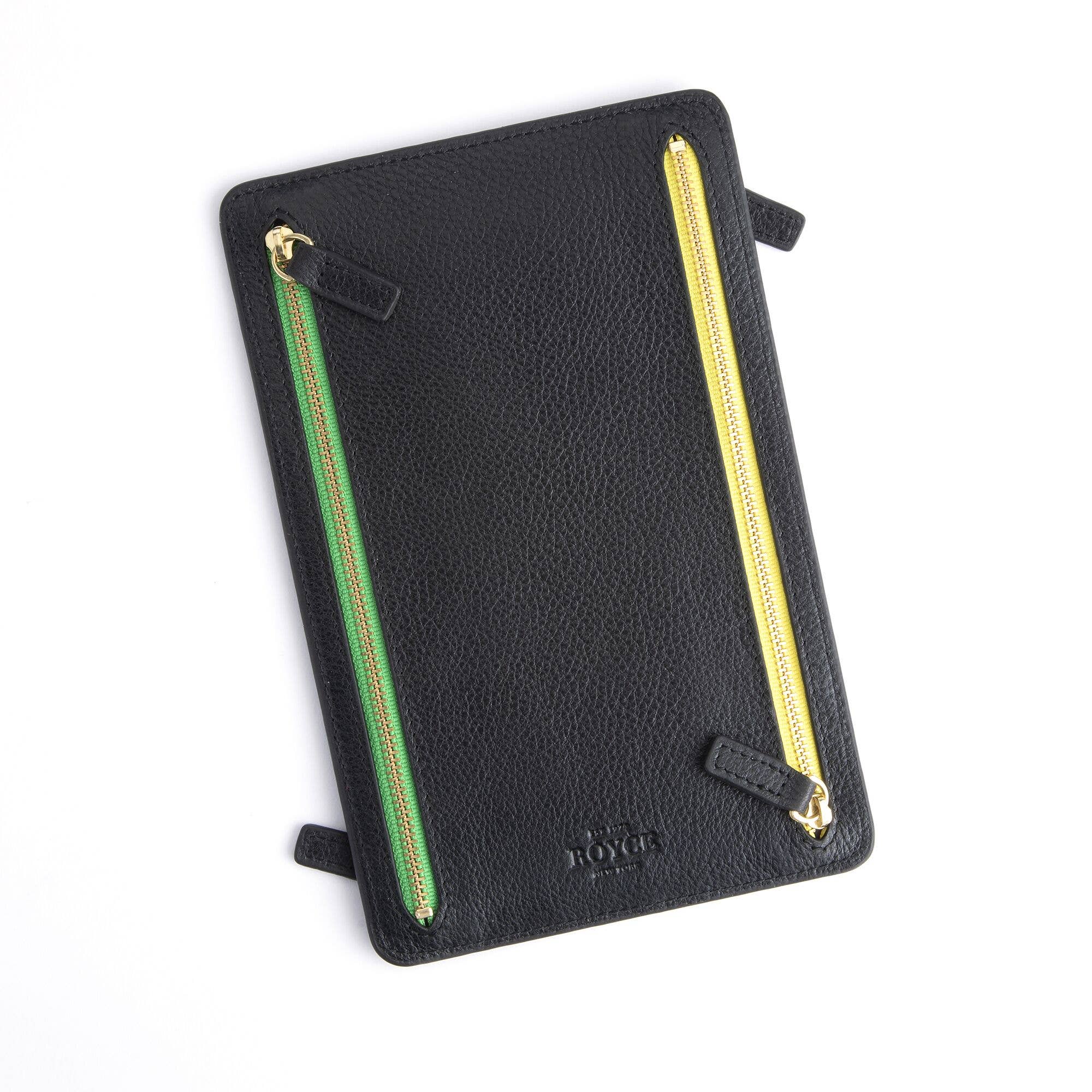 ROYCE New York – Großhandel Reisebrieftasche – Reise-Organizer mit RFID-Schutz und vier Reißverschlüssen aus echtem Leder5