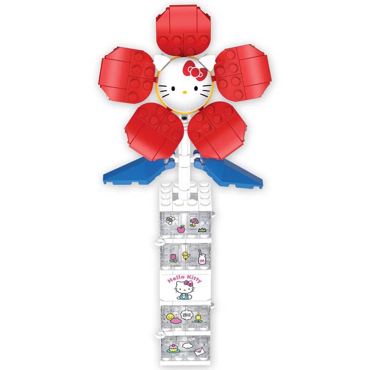 Hello Kitty Flower and Vase Brick Building Set for wholesale by Brickcraft