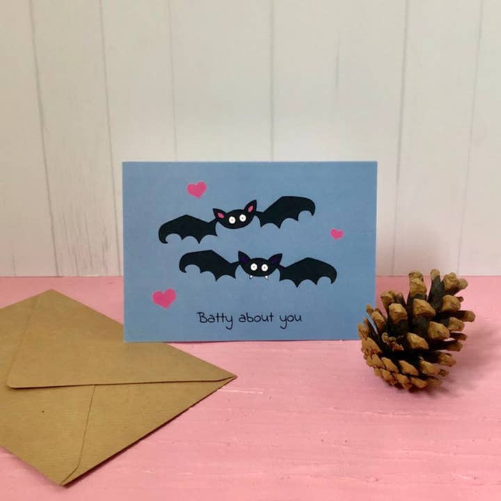 Batty Om dig lykønskningskort for engroshandel hos Quack Animal Art