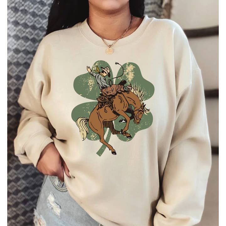 St Patricks Day Sweatshirt and Hoodie, Cowboy Tshirt, X268 for wholesale by MAYA TX