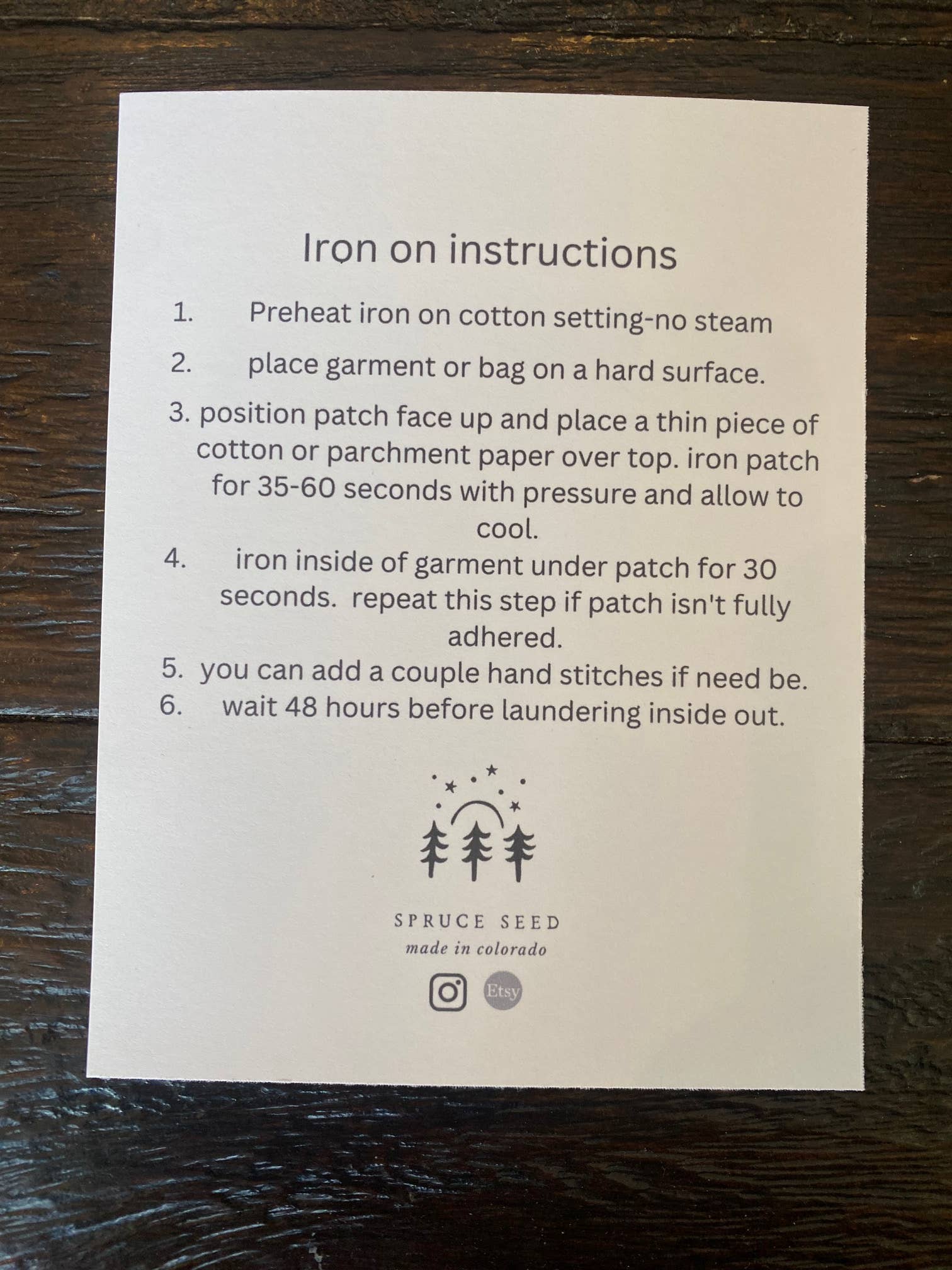 Spruce Seed - Vente Écusson - Patch thermocollant : du sel dans l'air1