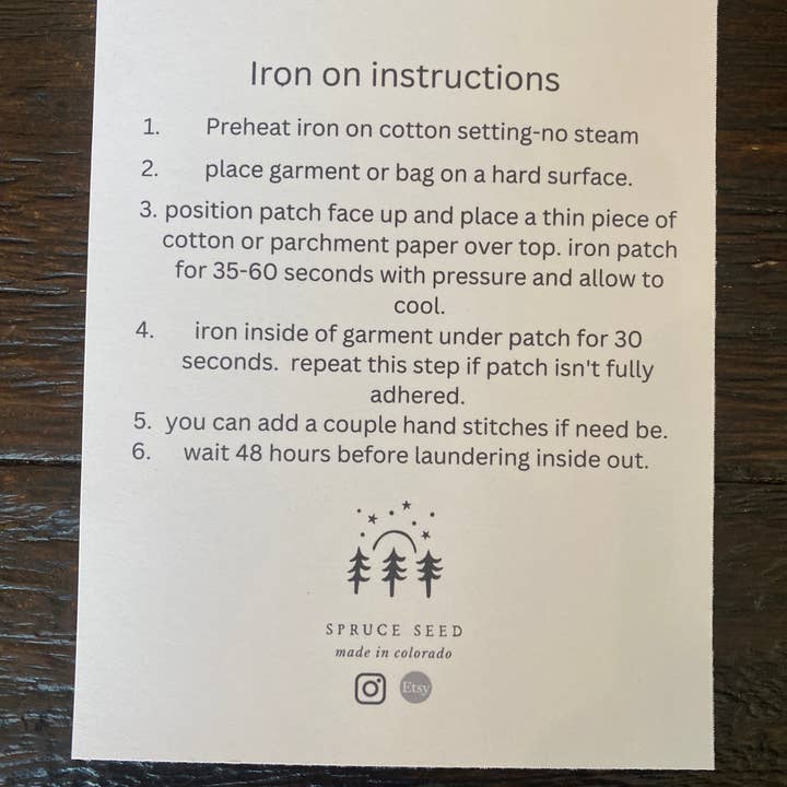 Spruce Seed - Vente Écusson - Patch thermocollant : du sel dans l'air1