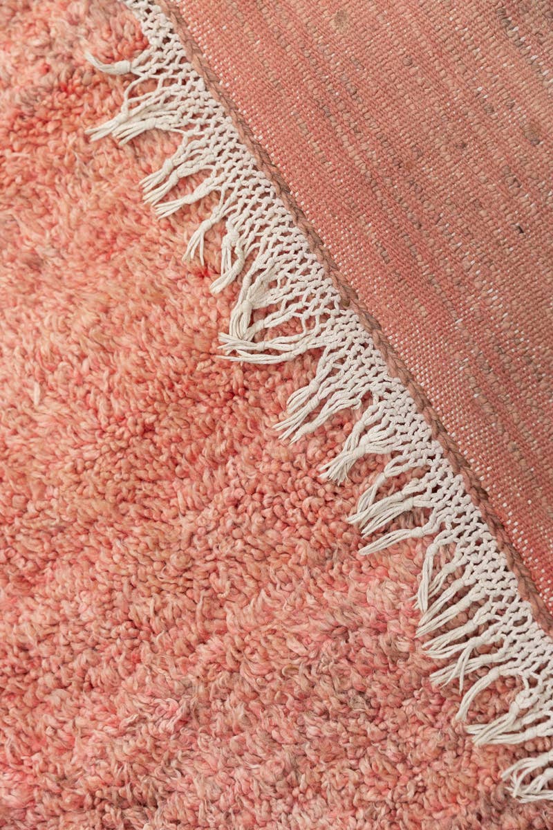 Ouive - Wholesale Vloerkleed - Koraalroze Effen Vintage Beni Mguild Marokkaans Tapijt 11 x 5'4"6