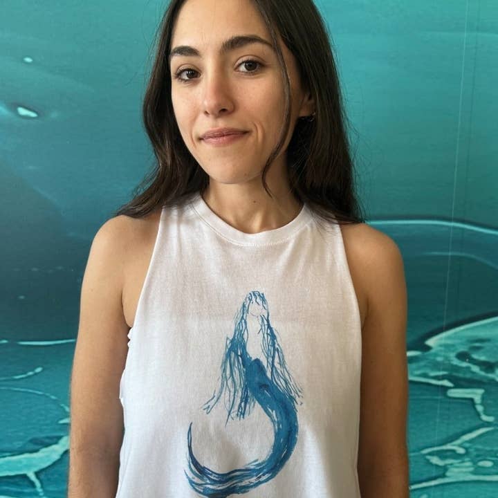 Regata cortada com costas nadador FLOWY MERMAID por atacado de Blue Mermaid Art