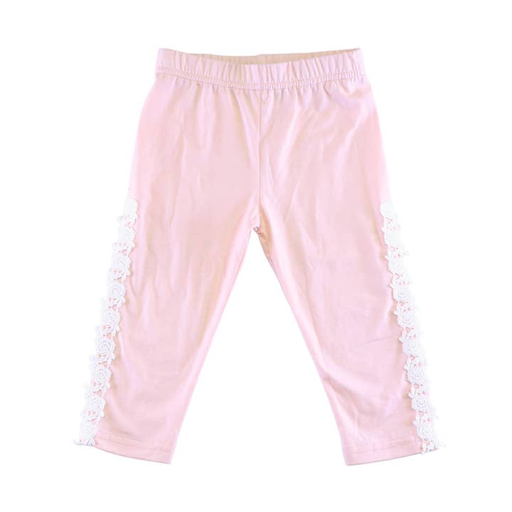 S50 12010BT Rose Trim Leggings (2 Colors) for wholesale by Doe a Dear