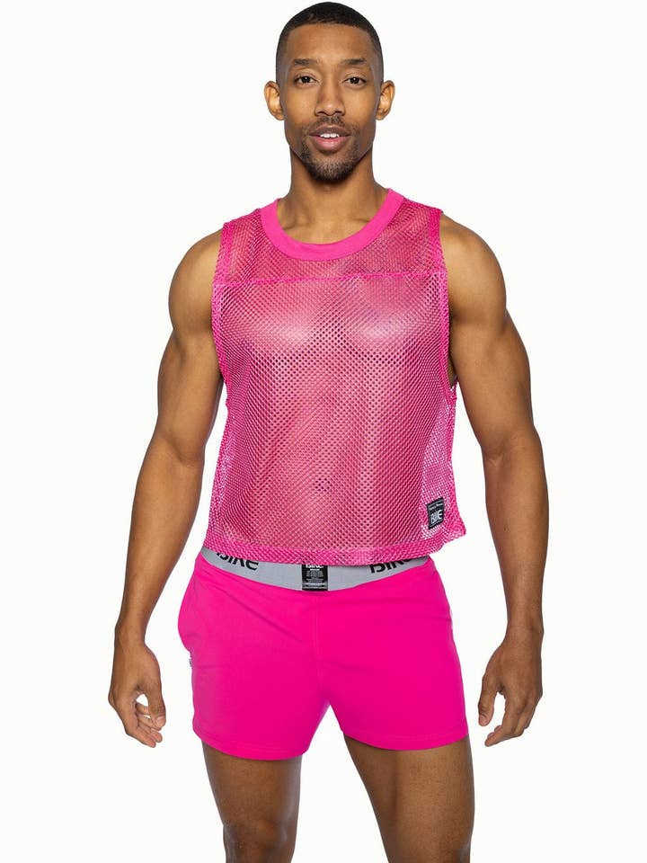 Hot Pink Sleeveless Practice Jersey for wholesale on Faire1