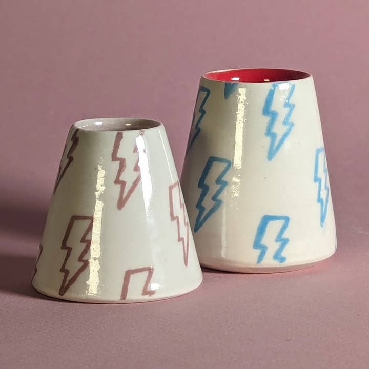 Lightning Bolt Mini Vase for wholesale by City in Bloom Ceramics