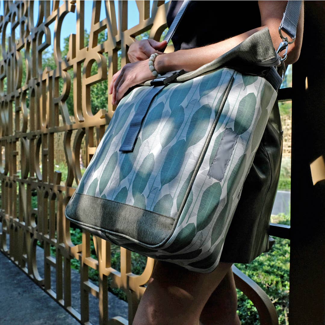 Ikuri - Venta al por mayor Accesorios de ciclismo - Bolsa para bicicleta de un solo lado con estampado de hojas de banana para portaequipajes8