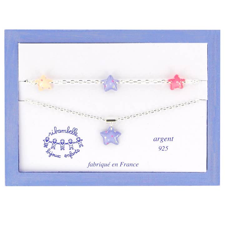 925 Silver Star Chain Børne Sæt for engroshandel hos Ribambelle Bijoux Enfants