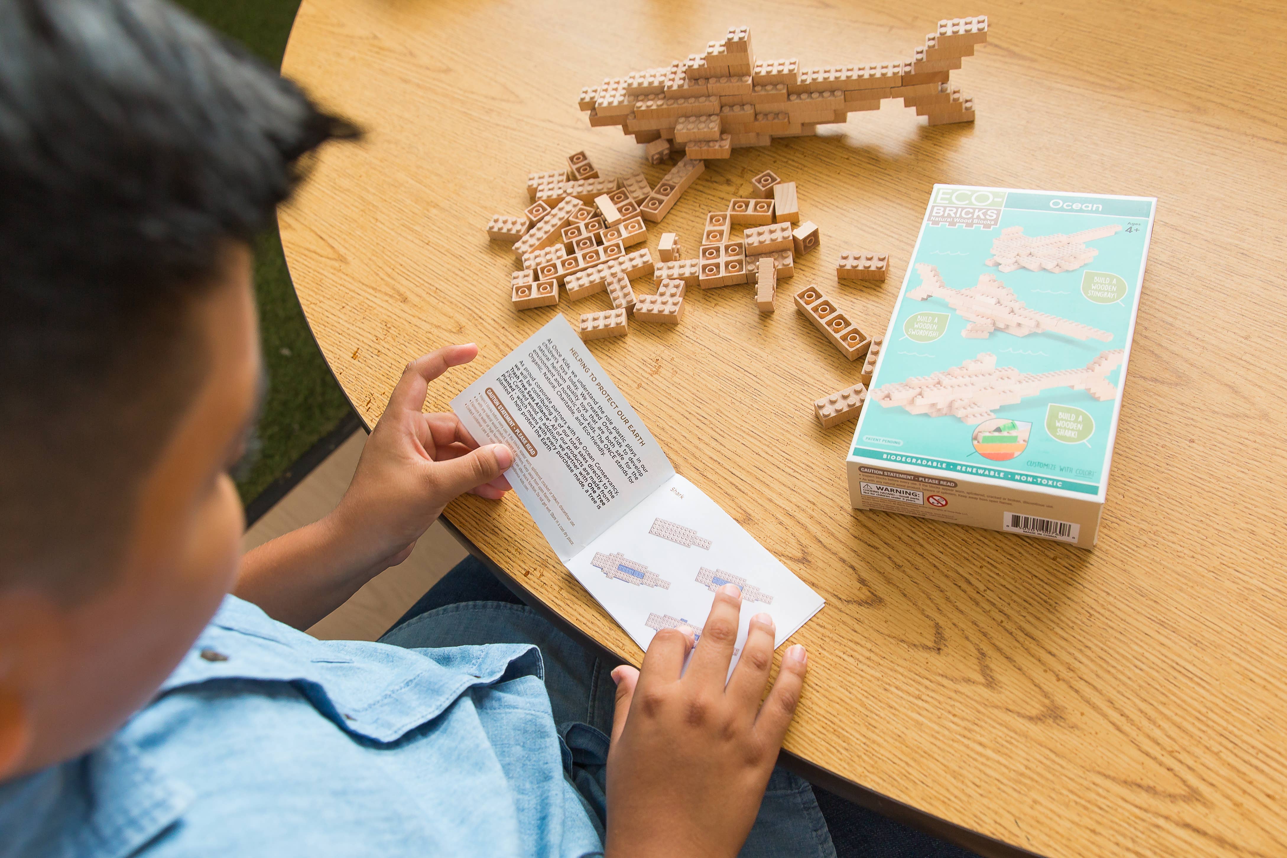 Once Kids – Conjunto de construção - Crianças por atacado – Oceano Eco-bricks™ 3 em 16