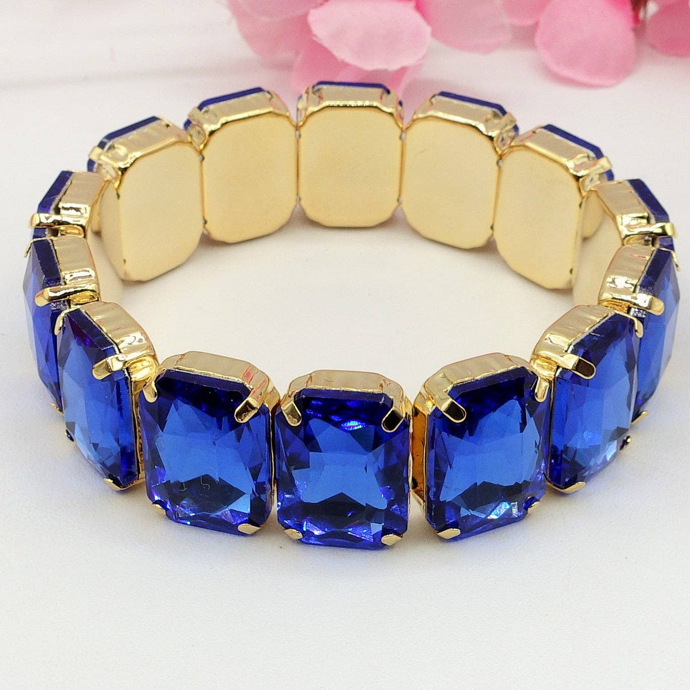 Daemon srls - Wholesale Bangle Bracelet - MARGOT - Bracciale Elasticizzato con pietre sfaccettate - LUCE COLLECTION6