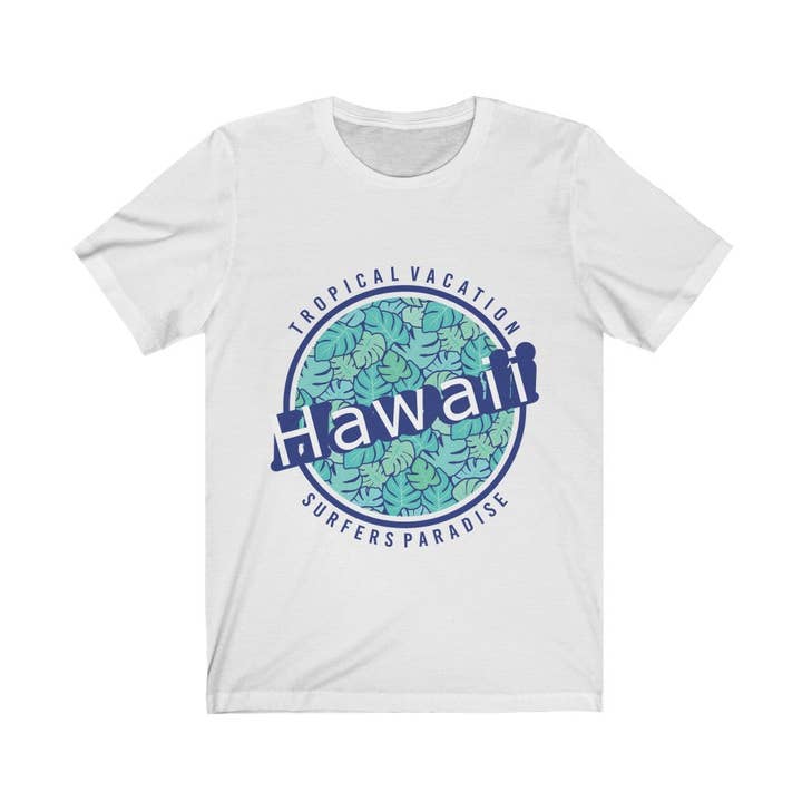 Tropical Vacation Hawaii Surfing Paradise T-Shirt for wholesale by Luluizy Designs Co.
