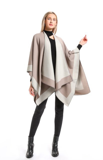 Pretty Persuasions - Wholesale Cape - Women's - CP21016 Hollyn Reversible Cape Wrap4