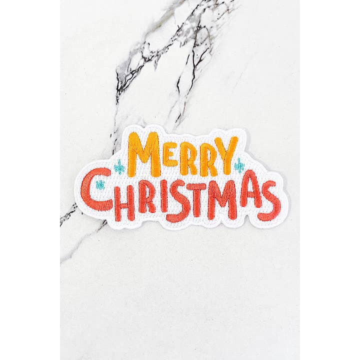Nash Grey - Wholesale Patch - Merry Christmas Embroidered Patch