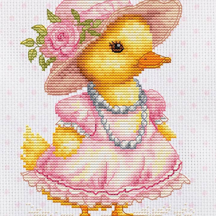 Cross Stitch Kit Luca-S - The Flirty Duckling, B1415 for wholesale by Luca-S