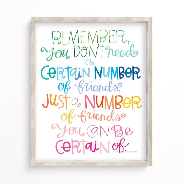 True Friends wall art print for wholesale by Whimsy Studios