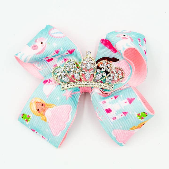 Nœud de Cheveux Princesse Couronne I La Magnolia Enchantée pour la vente par The Enchanted Magnolia