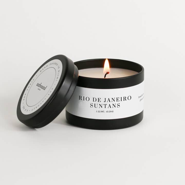 Rio De Janeiro Suntans - Coco Soy Destination Candle - 3.2oz for wholesale by Unbound Candles