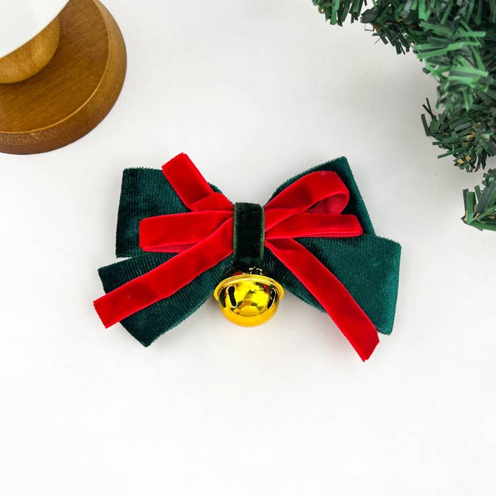 PCS 2PCS Green Bow Hair Clip, Christmas Hair Accessory for wholesale on Faire3