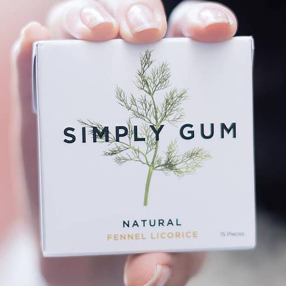 Simply Gum - Wholesale Chewing gum - Fennel Chewing Gum - Natural + Plastic-Free | 12 Pack2