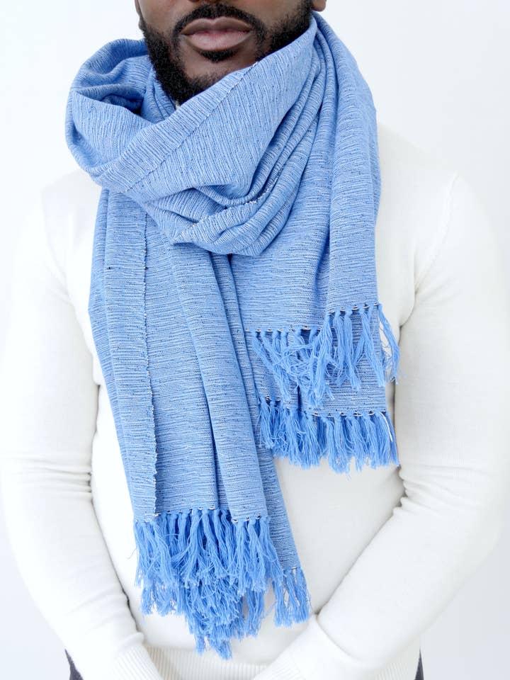 The Tulay Scarf Blue for wholesale by Memod