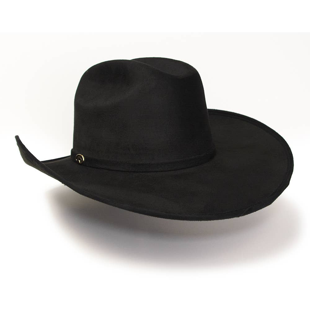 Western Express – Chapéu de cowboy - Unissexo por atacado – Chapéu de Gado Ocidental Preto com Detalhe de Cabeça de Cavalo na Faixa2