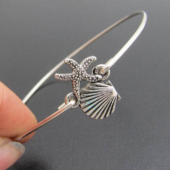 Starfish & Shell Beach Bracelet for wholesale by Frosted Willow